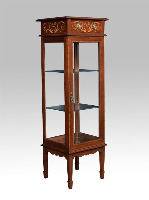 Edwardian Inlaid Small Display Cabinet