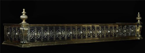 Edwardian Brass Pierced Fender