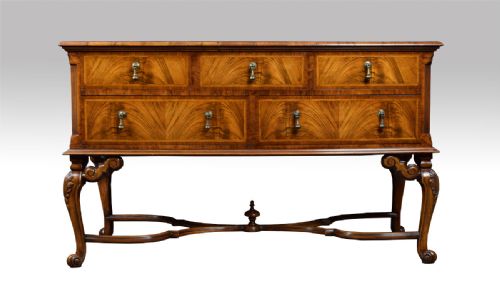 Queen Ann Revival Walnut Sideboard by Gill and Reigate