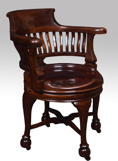 Victorian Mahogany Swivel Desk Chair