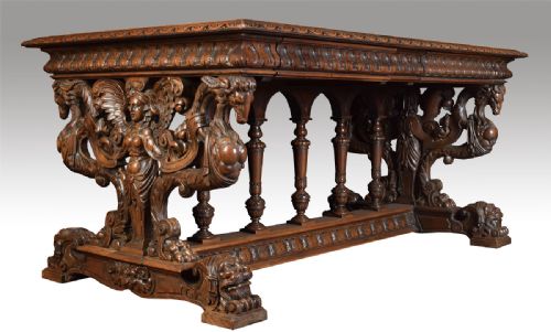 Late 19th Century Italian Walnut Center Table