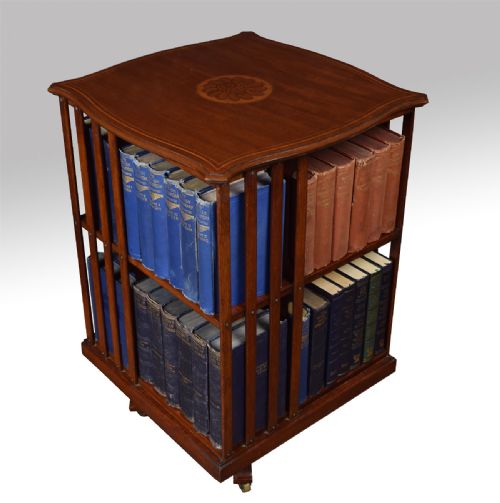 Edwardian Mahogany Revolving Bookcase
