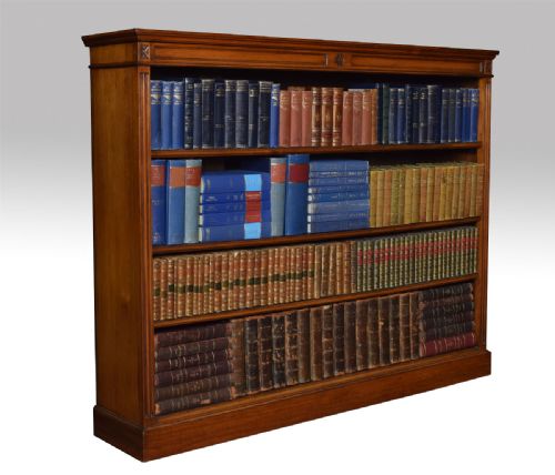 Victorian Walnut Open Bookcase