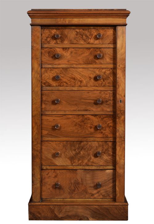 Victorian Walnut Wellington Chest