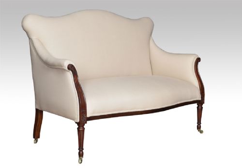 Edwardian Mahogany Framed Two Seater Settee