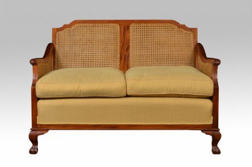 Mahogany Framed Bergere Settee