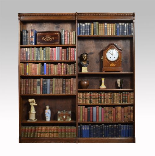 Large Oak Open Bookcase