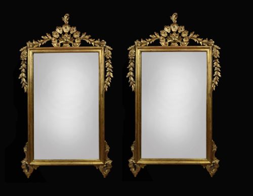 Pair of Victorian Style Giltwood Wall Mirrors