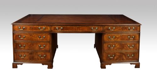 Very Large Mahogany Partners Desk