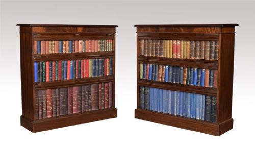 Pair of Mahogany Open Bookcases