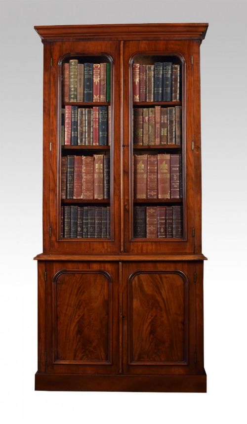 Victorian Two Door Mahogany Bookcase