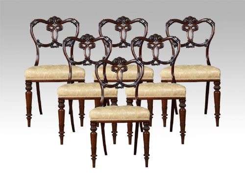 Set of Six Regency Rosewood Chairs