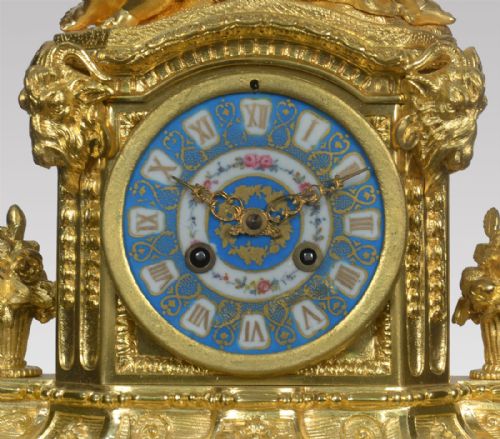 FRENCH GILT MANTEL CLOCK - ADDITIONAL PHOTO 2