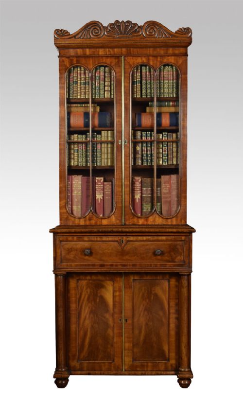 Regency Mahogany Secrétaire Bookcase