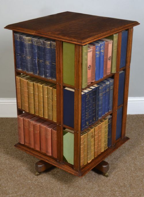 Oak Revolving Bookcase