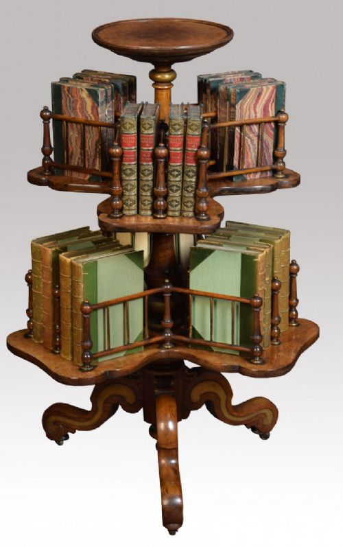 Walnut and Gilt Book Table