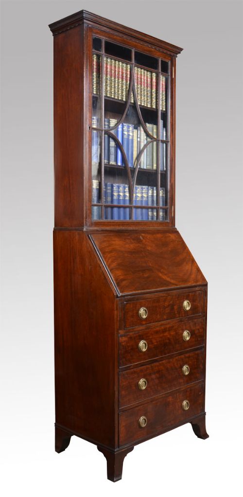 Mahogany Bureau Bookcase Off Small Proportions