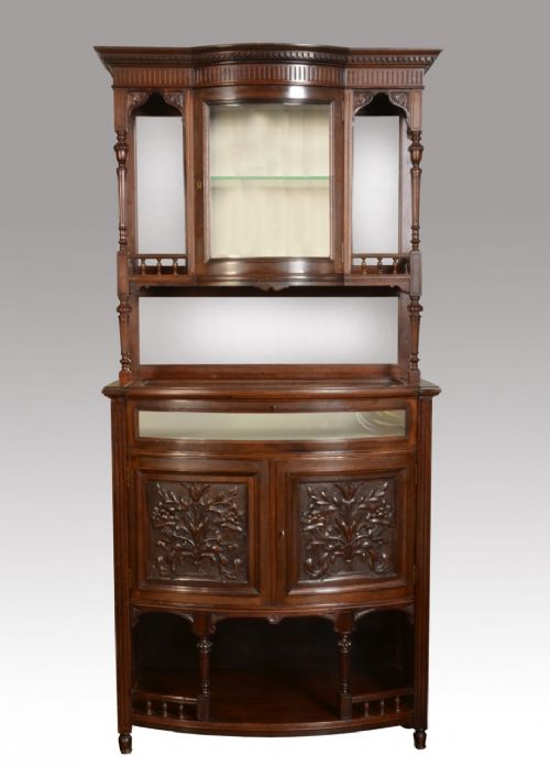 Edwardian Mahogany Bijouterie Display Cabinet