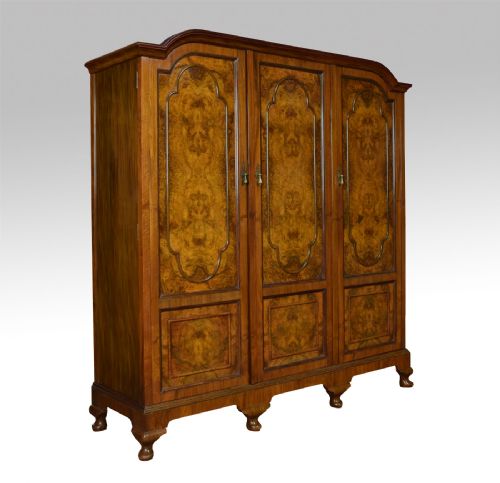 Walnut Three Door Wardrobe