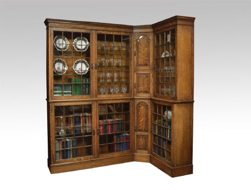 

Oak Corner Bookcase