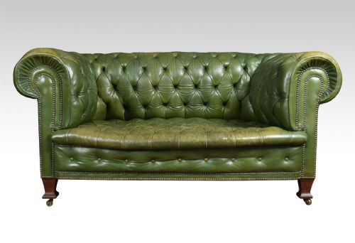 Green Leather Chesterfield