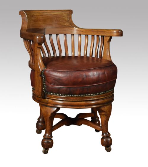 Victorian Mahogany Swivel Desk Chair