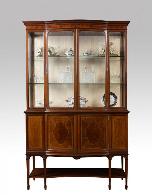 Edwardian Mahogany Inlaid Display Cabinet