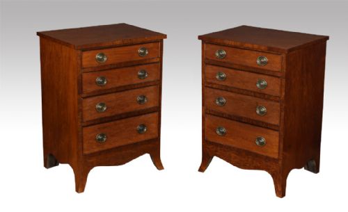 Pair of Small Mahogany Chests of Drawers