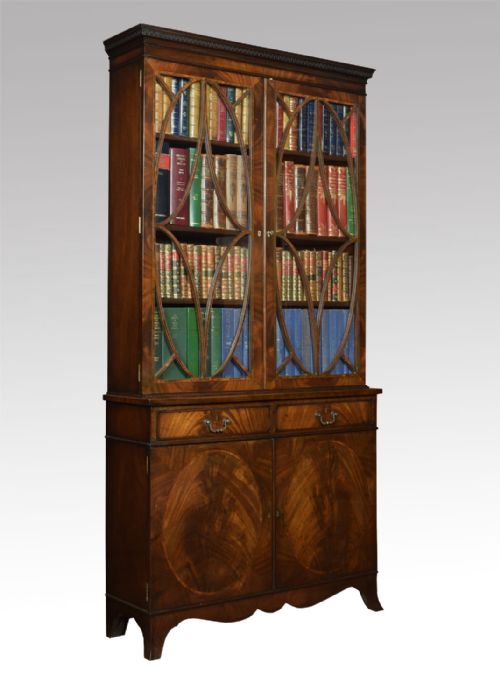 Early 20th Century Mahogany Two Door Bookcase