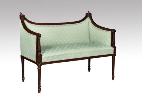 Late 19th Century Mahogany Window Seat of Small Proportions