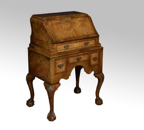 Queen Anne Style Burr Walnut Bureau