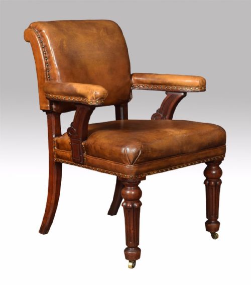 William IV Mahogany Library Chair
