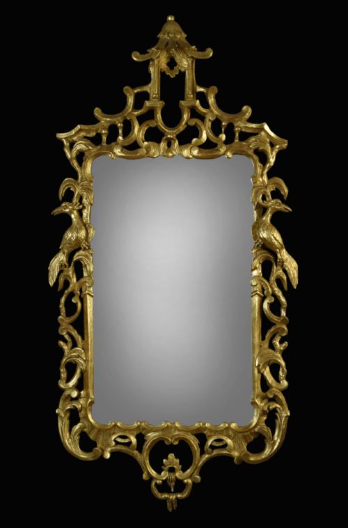 Chinese Chippendale Giltwood Mirror