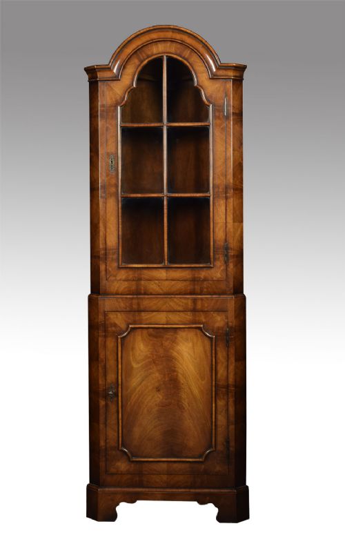 Walnut Floor Standing Corner Cabinet