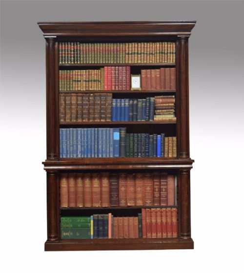 Victorian Mahogany Open Bookcase
