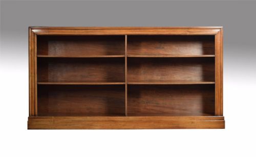Walnut Art Deco Open Bookcase