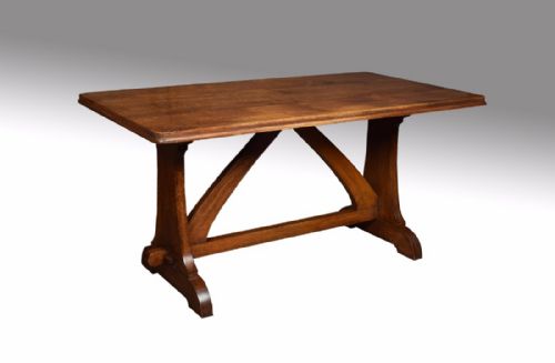 Oak Plank Top Refectory Table