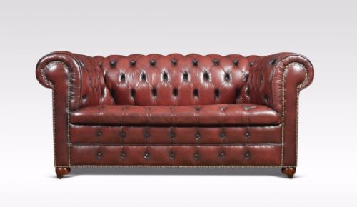 Burgundy Leather Chesterfield