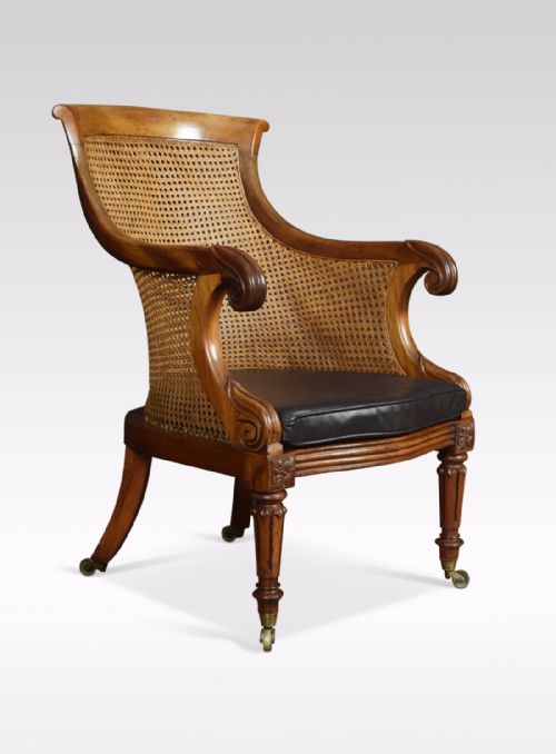 Regency Mahogany Bergere Armchair