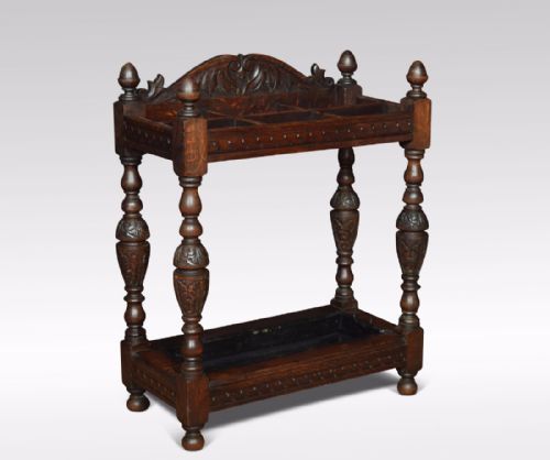 Early 20th Century Oak Stick Stand