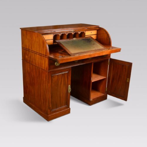 VICTORIAN MAHOGANY ROLL TOP DESK CIRCA 1880 - ADDITIONAL PHOTO 1