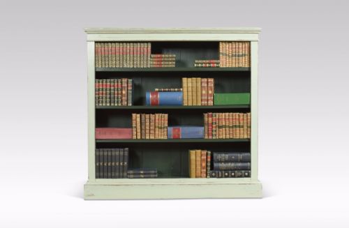 Edwardian Painted Open Bookcase