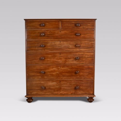 Victorian Tall Mahogany Chest of Draws