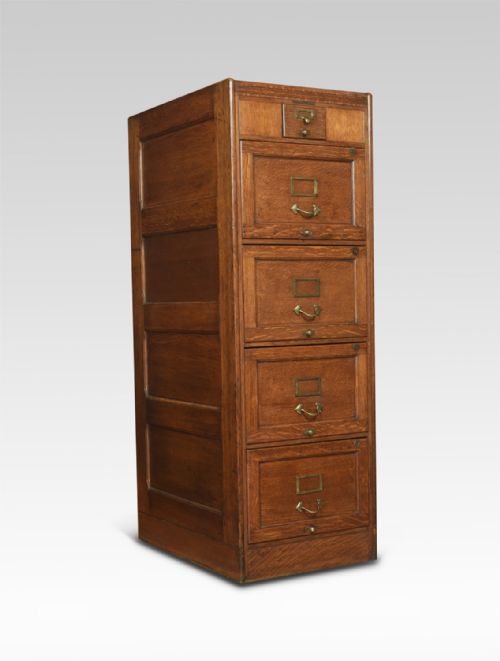 Edwardian Oak Filing Cabinet