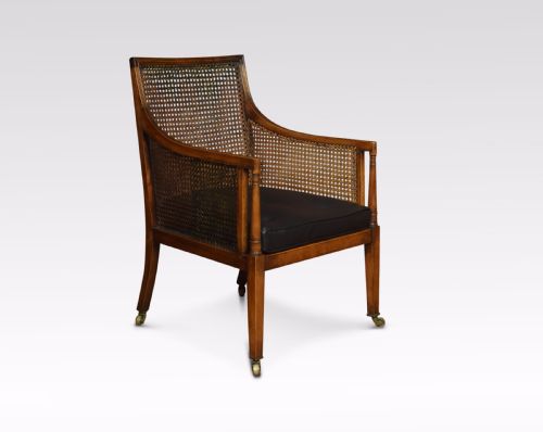 Regency Style Mahogany Bergere Armchair