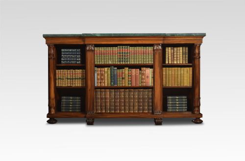 William IV Goncalo Alves Breakfront Open Bookcase