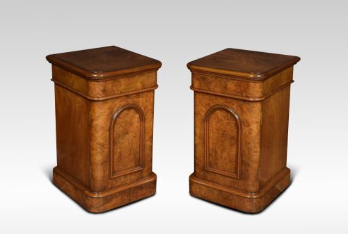 Pair of Walnut Bedside Cabinets