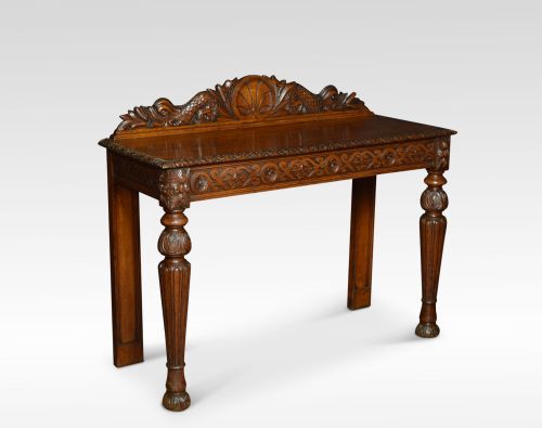 Victorian Carved Oak Hall Table