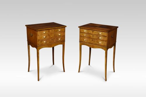 Pair of Walnut Bedside Chests