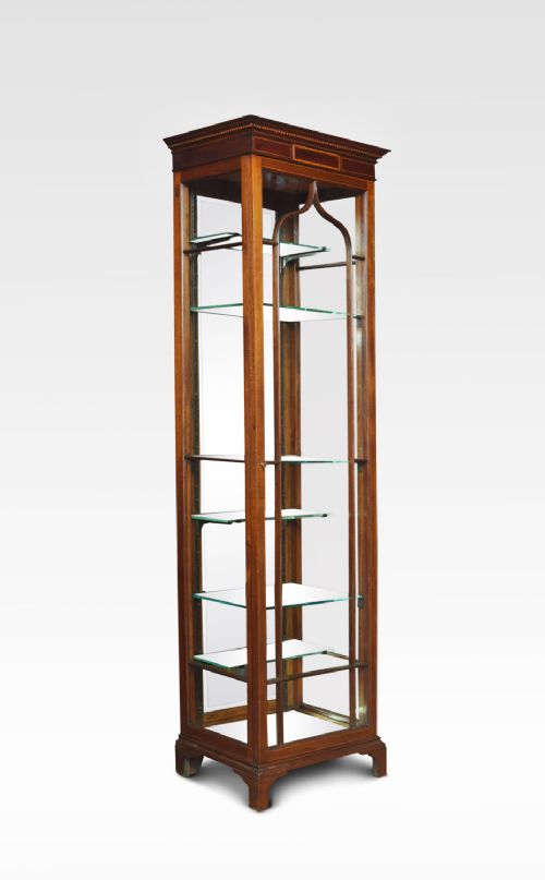Edwardian Inlaid Mahogany Display Cabinet